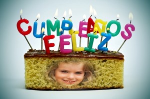 Fotomontaje gratis en torta de cumpleaños