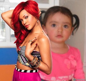 Fotomontaje de famosos Rihanna