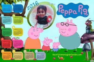 Calendario gratis de peppa pig 2016