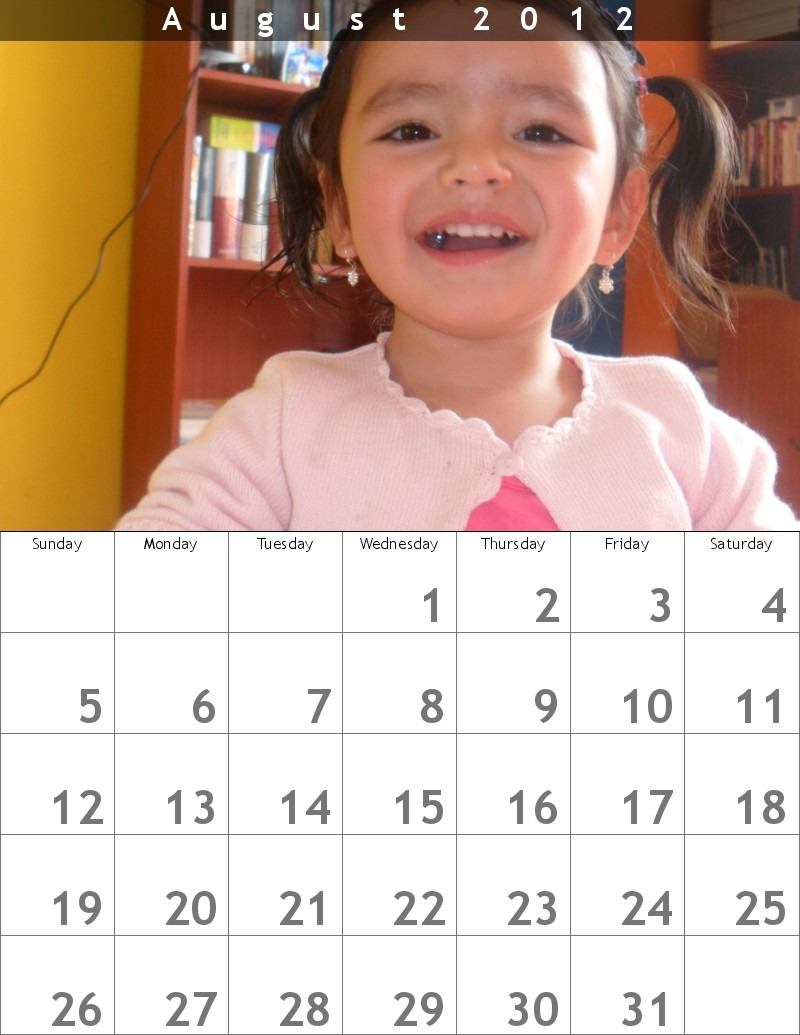 Crear un calendario mensual utilizando tu propia foto Fotomontajes